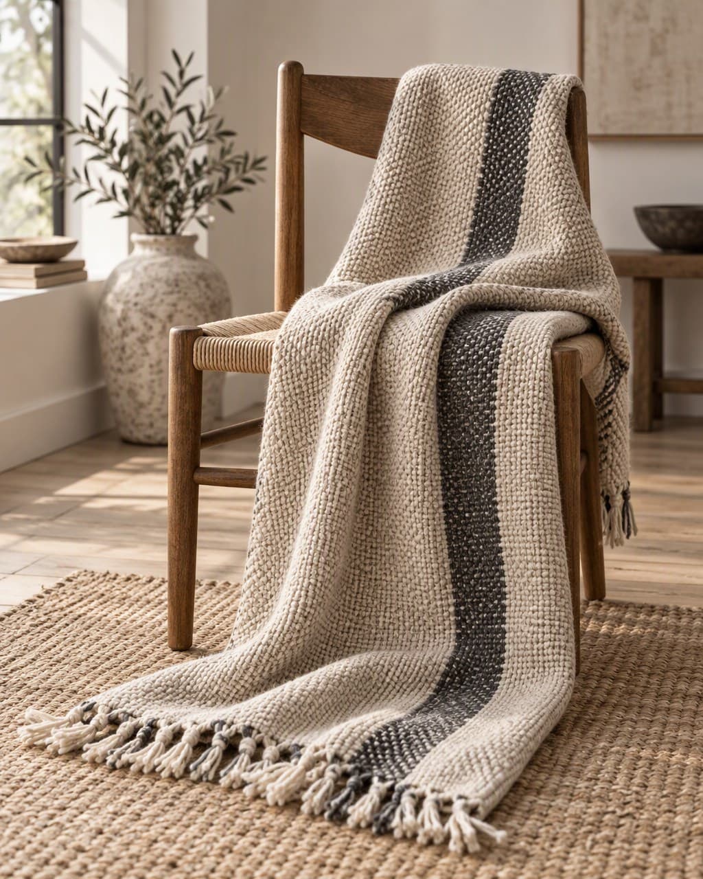 Handwoven throw