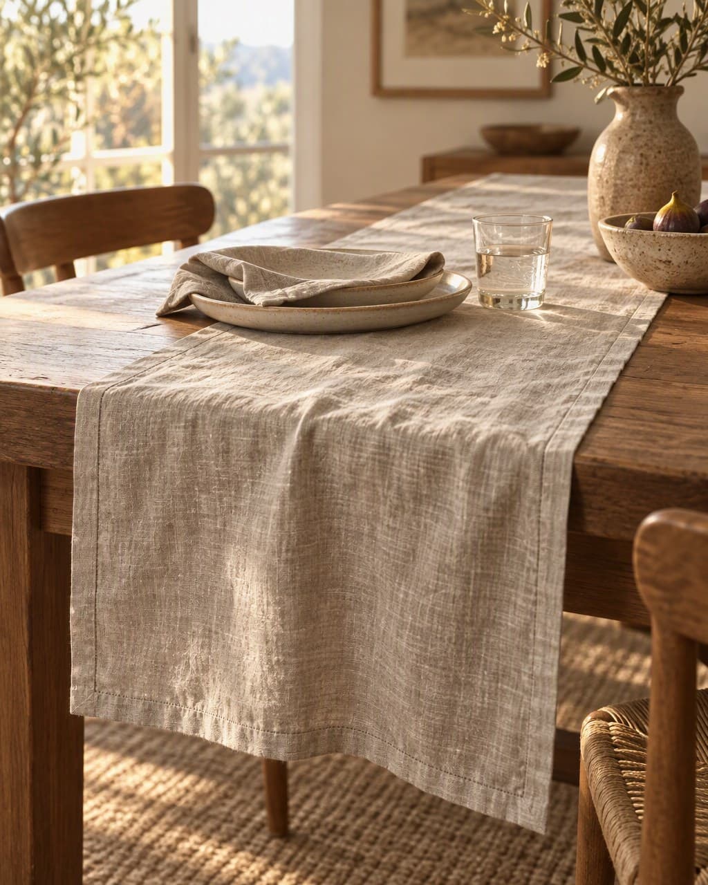 Linen table runner